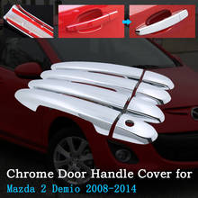 Chrome Car Door Handle Cover for Mazda 2 Demio Mazda2 2008~2014 Luxury Trim Set Exterior Accessories 2009 2010 2011 2012 2013 2024 - buy cheap