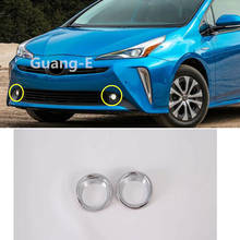 Передний противотуманный светильник для кузова автомобиля, детектор, рамка, Стилизация, АБС хромированная отделка, Запчасти 2 шт. для Toyota Prius 2019 2020 2024 - купить недорого
