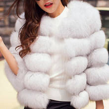 Winter S-3XL Mink Coats Women  Top Fashion Pink FAUX Fur Coat Elegant Thick Warm Outerwear Fake Fur Jacket Ladies Jacket#06 2024 - buy cheap