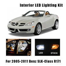 17pcs White Error Free Car Interior LED Light Kit For 2005-2011 Mercedes Benz SLK-Class R171 Map Dome License Plate Light 2024 - buy cheap