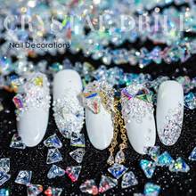 10pcs Colorful AB Crystal  Nail Art Decorations Mix Triangle Nail Studs Slider Manicure DIY Nails Rhinestones Accessories 2024 - buy cheap
