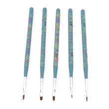 5pcs Nail Art Line Painting Brush Crystal Acrylic Nail Gel Brush Stripe Flower Painting Carving Line Pen Manicure Tools UV Gel 2024 - buy cheap