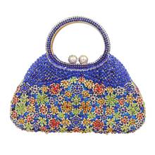 Mini bolso de mano con cristales para mujer, Cartera de lujo con diamantes para noche, para fiesta, boda, SC993 2024 - compra barato