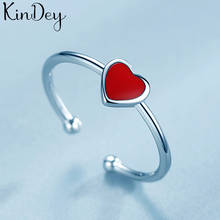 Anéis de design original boêmio vermelho com coração feminino, anéis com dedos abertos moda feminina boho 2021 2024 - compre barato