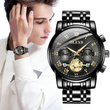 OLEVS Homens Relógios Japão movimento de Cronógrafo de Aço Inoxidável Top Marca de Moda de Luxo Vestido de Negócios À Prova D' Água Relógio de Quartzo 2024 - compre barato