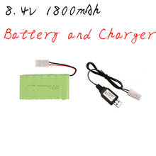 8.4v 1800mah NIMH Battery + USB Charger For RC toy Cars boats Tank Robots Gun AA Ni-MH 8.4v Rechargeable Battery Pack 2024 - buy cheap