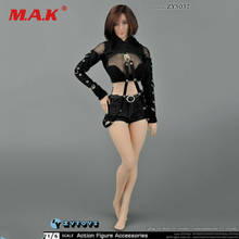 ZYTOYS 1/6 ZY5037 Clothes black color Pants Model Fit 12inch Female Action Figure Body Toys in stock 2024 - buy cheap