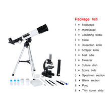 2 in 1 Educational Kit Microscope and Telescope Set for Children Science Scientific Set with All Accessories Gift for Kids 2024 - buy cheap