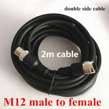 Conector de Sensor M12, enchufe lateral de 2m, Cable macho A hembra, 4P, 5P, 8 pines + 2m, línea de PVC, tipo A, ángulo recto 2024 - compra barato