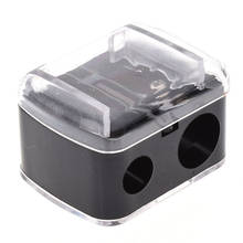 2 Holes Black Precision Pencil Sharpener School Supplies Mechanical Sharpener For Student Stationery 2024 - buy cheap