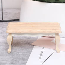 New Arrival 1/12 Dollhouse Miniature Wooden Tea Table Model Furniture Decor Accessories 2024 - buy cheap