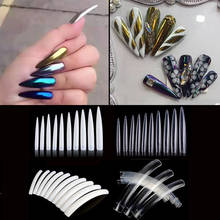 New False Nail Acrylic Nail Fake Nail Tips Transparent Half Cover XXL Extra Long Stiletto Nail Extension Tools Nail Art Beauty 2024 - buy cheap