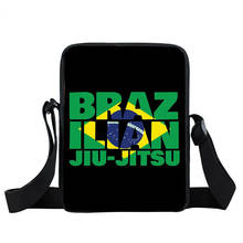 Jiu jitsu brasileiro mensageiro sacos casuais pequenos sacos crossbody masculino bolsa de ombro da lona bjj saco de viagem portátil 2024 - compre barato