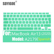 Funda de silicona para teclado de ordenador portátil, protector de Color para Macbook Air13, A2179, Apple Air13, 2020 2024 - compra barato