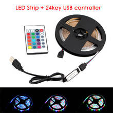 Tira de luces LED RGB de 5V para retroiluminación de TV, cinta de diodo con USB, 2835MD, 5M, 5V 2024 - compra barato