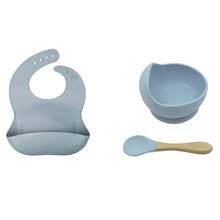Prato de silicone para alimentação de bebês, conjunto de utensílios para mesa à prova d'água e antiderrapante, pratos sem bpa, para bebês, prato para bebê 2024 - compre barato