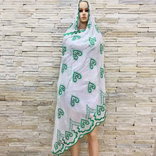 Новый Африканский женский шифоновый шарф, большой шифоновый мусульманский шарф для Шали Обертывания BM966 2024 - купить недорого