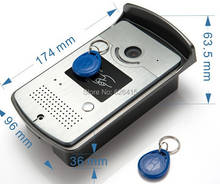 Видеодомофон, домофон, 1 RFID-считыватель карт, HD дверной звонок, камера в наличии, оптовая продажа 2024 - купить недорого