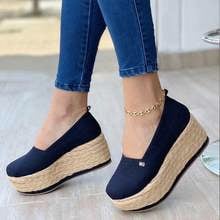 Women Flat Shoes Summer Vulcanized Shoes Women's Flats Solid Thick Bottom Fashion Bow Casual Women's Shoes Plus Size 42 43 2024 - buy cheap