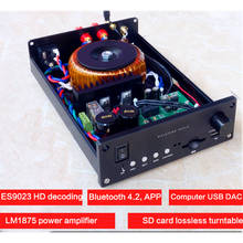 All Aluminum Power Amplifier Integrated Machine AM-800 HiFi Bluetooth 4.2 Lossless Turntable DAC HD Decoding LM1875 Amplifier 2024 - buy cheap