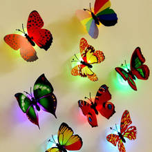 1pc Of Wall Stickers Butterfly Led Light Wall Stickers 3d House Decoration Home Decoration Christmas Wedding Party Decoration 2024 - buy cheap