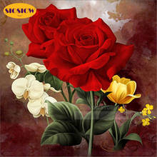 5D DIY Diamand Painting Roses Flower Full Square Drill 3D Embroidery Diamond Rose Mosaic Cross Stitch Home Decor Room Love Gifts 2024 - buy cheap