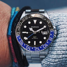 Parnis 40mm Automatic Mechanical Watch Men GMT Luxury Sapphire Crystal Ceramic Bezel Luminous Waterproof Calendar Wristwatch Men 2024 - buy cheap