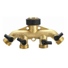 EU Plug 4-Way Brass Plastic Garden Hose Splitter Watering Connector Distributor For Outdoor Tap Garden Faucet 2024 - buy cheap