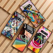 Trippy Art-funda de vidrio templado para Samsung Galaxy, protector de vidrio templado DIY para Samsung Galaxy S8, S9, S10, S20 Plus, J4, J6, J8 2018, NOTE 8, 9, 10 2024 - compra barato