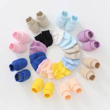 2 Pair Baby Newborn Soft Cotton Face Protection Gloves Foot Cover Set Anti Scratch Handguard Mittens Footguard Socks Kits 2024 - buy cheap