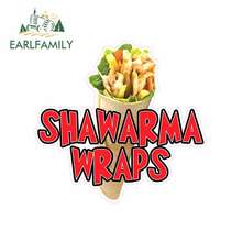 EARLFAMILY 13cm x 12.3cm For Shawarma Wraps Fine Decal Waterproof Scratch-Proof Sticker Vinyl Car Wrap Suitable For VAN RV 2024 - buy cheap