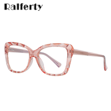 Ralferty 2020 Trendy Ladies Blue Light Glasses Computer Glasses Frame Women Clear Spectacle Frames No Diopter Glasses Glases 2024 - buy cheap