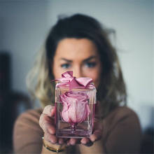 Rosa preservada incluida, caja de flores de acrílico transparente, caja de rosas individual, regalo para el día de la madre de San Valentín, decoración de boda con rosa 2024 - compra barato