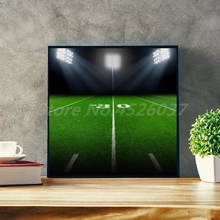 Campo de futebol com luzes do estádio quadros em tela imagem modular para sala estar cartaz na parede decoração da sua casa 2024 - compre barato