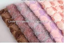 Embroidered two color rose plush fabric,Home Textile,faux fur fabric,sewing cloth,130cm*90cm/pcs 2024 - buy cheap