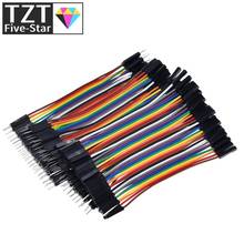 TZT-Cable de puente Dupont 3P-3P 400mm macho a macho, macho a hembra, hembra a hembra 10cm para Arduino, 2,54 unidades 2024 - compra barato