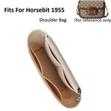 Fits For GG Horsebit 1955 Flap Felt Cloth Insert Bag Organizer Makeup Shoulder Travel Inner Purse Portable Cosmetic Bags 2024 - buy cheap