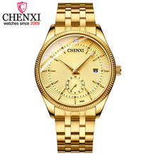 Luxury Golden Watch Men CHENXI Brand Business Stainless Steel Quartz Mens Watches Waterproof Wrist Watch Relogio Masculino 2024 - buy cheap