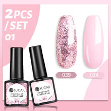 UR SUGAR Nude Glitter UV Gel Nail Polish Set Pink Series Led Nail Gel Varnish Semi Permanent Led Nail varnish Sequins Gel 2024 - buy cheap