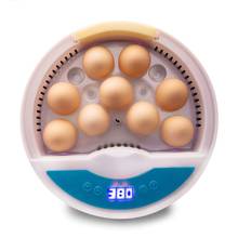 9 ovos incubadora automática fazenda brooder pássaro codorniz pintainho incubadora led temperatura umidade controlador aves ferramentas de incubação 2024 - compre barato