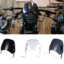 Parabrisas Cafe Racer, Deflector de viento deportivo compacto, visera compatible con Harley, YAMAHA, Suzuki, motocicleta de 5-7 pulgadas 2024 - compra barato