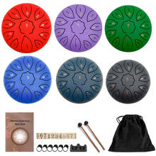 Tambor de lengüeta de 6 pulgadas, 8/11 tonalidades, Tong, Voor, Tune Hand Pan, almohadilla de tambor, palos, Draagtas, instrumentos de percusión, Muziekinstrument 2024 - compra barato