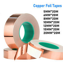 20M Double Sided Adhesive Conductive Copper Slug Foil Barrier Tape EMI Shielding Tool Copper Foil Anti-oxidation Adhesive Tape 2024 - buy cheap