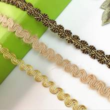 10Yards 10MM Gold/Silver Trim Sewing Centipede Braided Lace Ribbon Home Party Decoration DIY Clothes Curve Hemp Lace Accessories 2024 - buy cheap