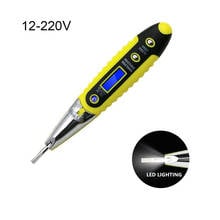 Digital Test Pencil Tester with LED Light LCD Display Screwdriver Voltage Detector Test Pen AC DC 12-220V for Electrician Tools 2024 - buy cheap