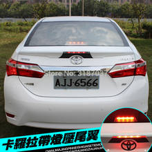 for Toyota Corolla Rear Wing Rear 2014-2017 ABS Plastic Unpainted Color Rear Roof Spoiler Wing Trunk Lip Boot Cover Car Styling 2024 - buy cheap