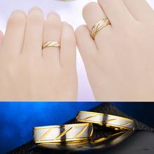 Stainless Steel Couple Ring Fashion Batch Stripe Smooth Rings for Women Lover Wedding Engagement Ring Jewelry 2024 - buy cheap