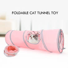Túnel plegable para gatos, juguete de tubo para mascotas, juguetes de interior y exterior para gatitos, cachorros y otros animales pequeños (rosa) 2024 - compra barato