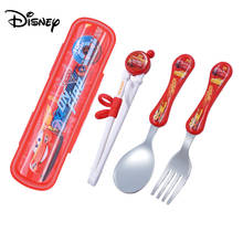 Disney cartoon children practice chopsticks cartoon Mickey Minnie spoon chopsticks set baby auxiliary learning chopsticks 2024 - buy cheap