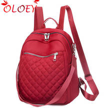 Waterproof Oxford Bag Business Travel Backpack Teen Girl Bag Diamond Lattice Women Backpack Large Capacity Zipper Schoolbags 2024 - buy cheap